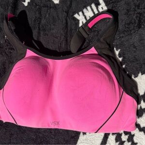 VSX Vibrant Pink and Black Sports Bra